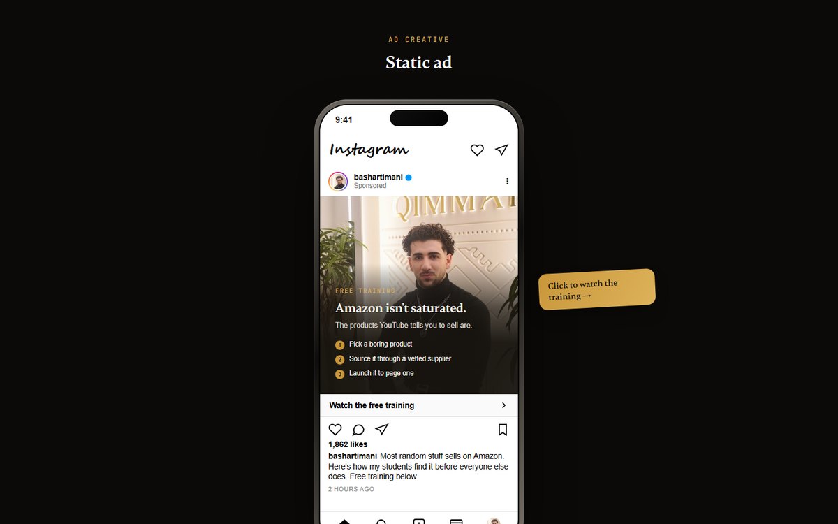 Static ad preview