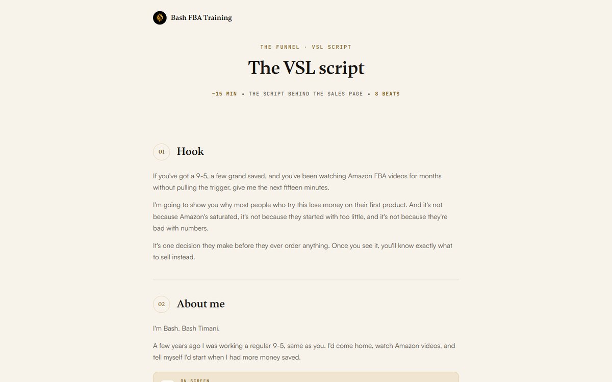VSL script preview